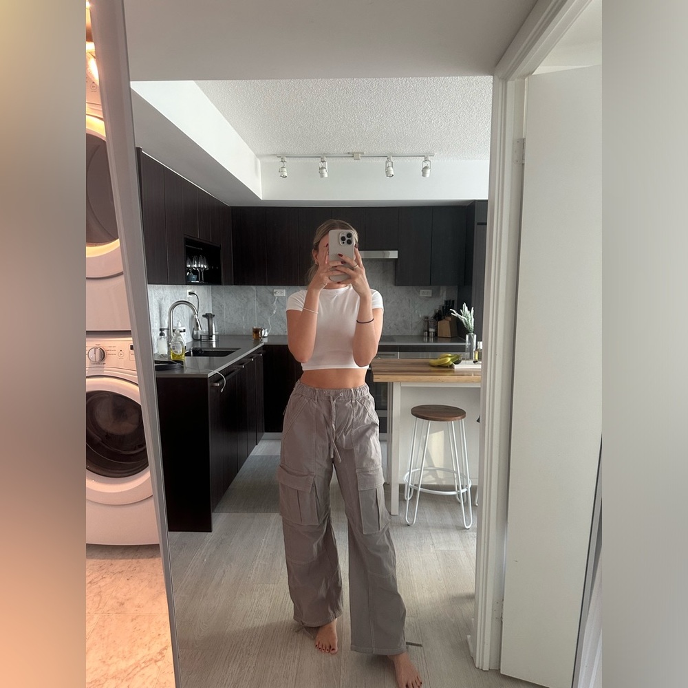 Zara TRF TOPSTITCH CARGO PANTS (new)